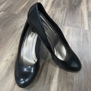Satin Black Comfort Plus 3” Heels